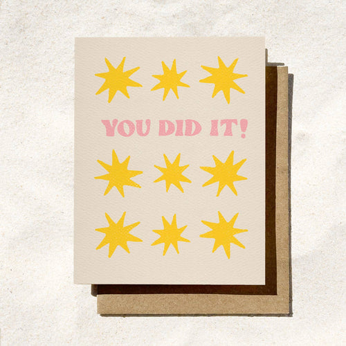 You Did It Stars Card