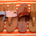 Grace Tobacco Artisan Tulled Sandal