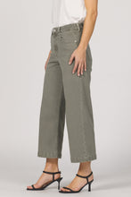 Audrey Vetiver Crop Wide Leg Jean