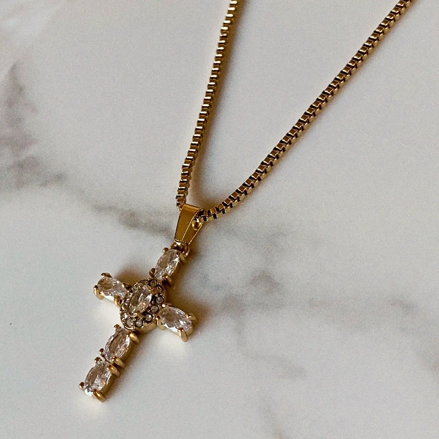 CZ Cross Necklace