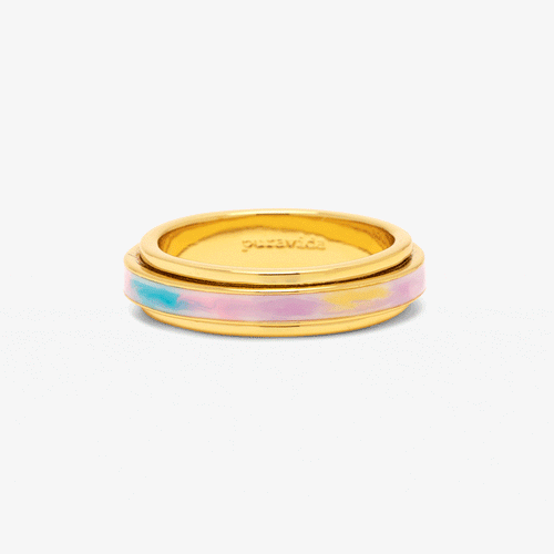 Gold Tie Dye Fidget Ring