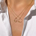 Flutterfly Initial CZ Necklace