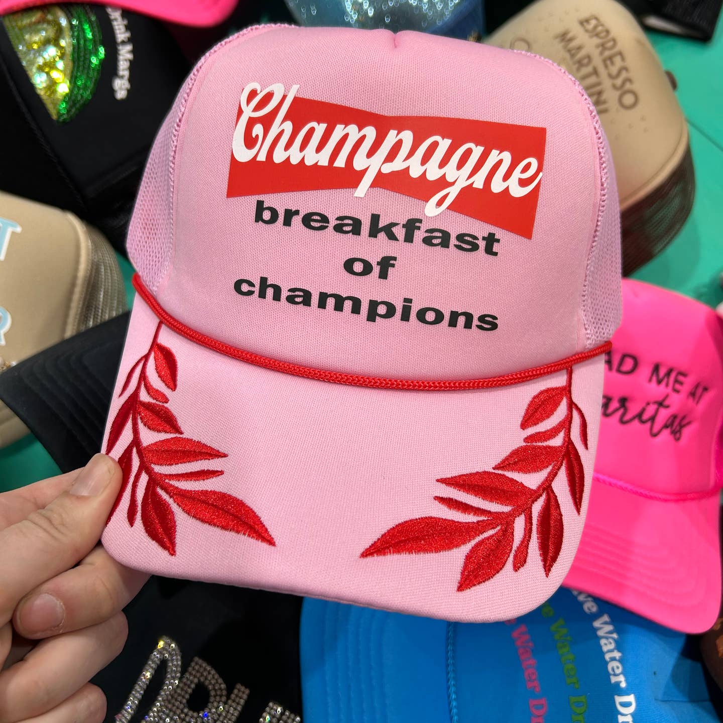 Champagne Breakfast Captain Trucker Hat