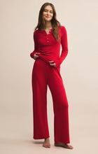 Holly Pointelle Red Long-Sleeve