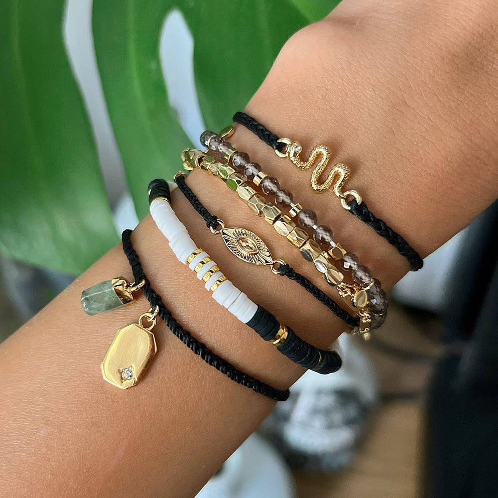 Gold Sunburst Eye Charm Bracelet
