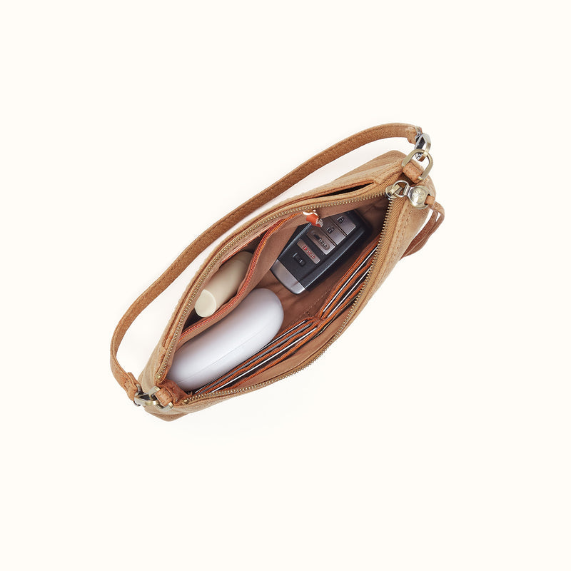 Darcy Buffed Whiskey Crossbody Bag