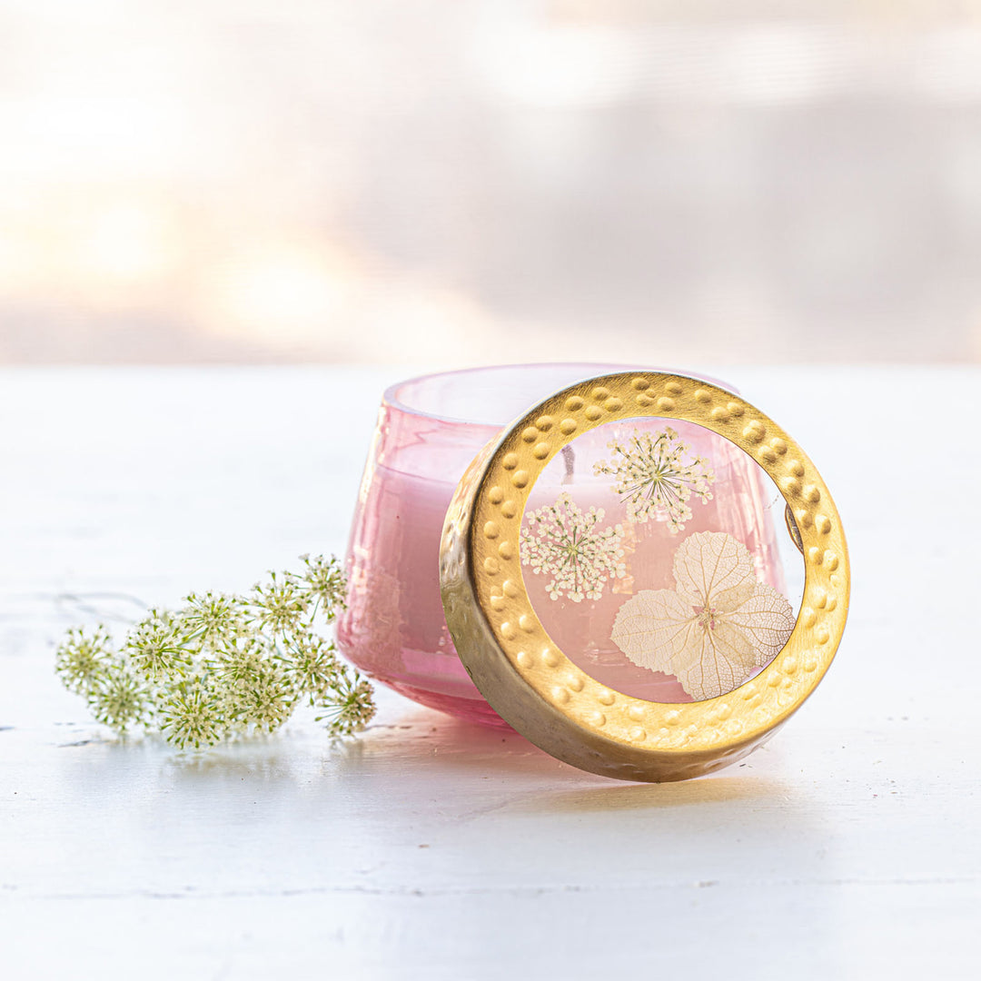 Luna Flower Small Pressed Floral Candle