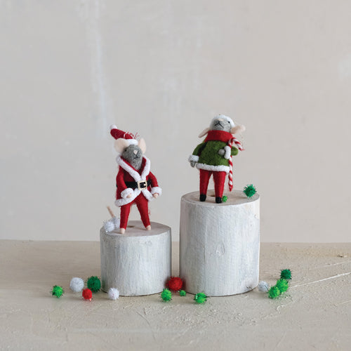 Felt Christmas Mouse Ornament