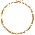 CZ Gold Figaro Cuban Chain