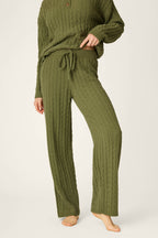 Cozy Cable Chenille Olivine Pants
