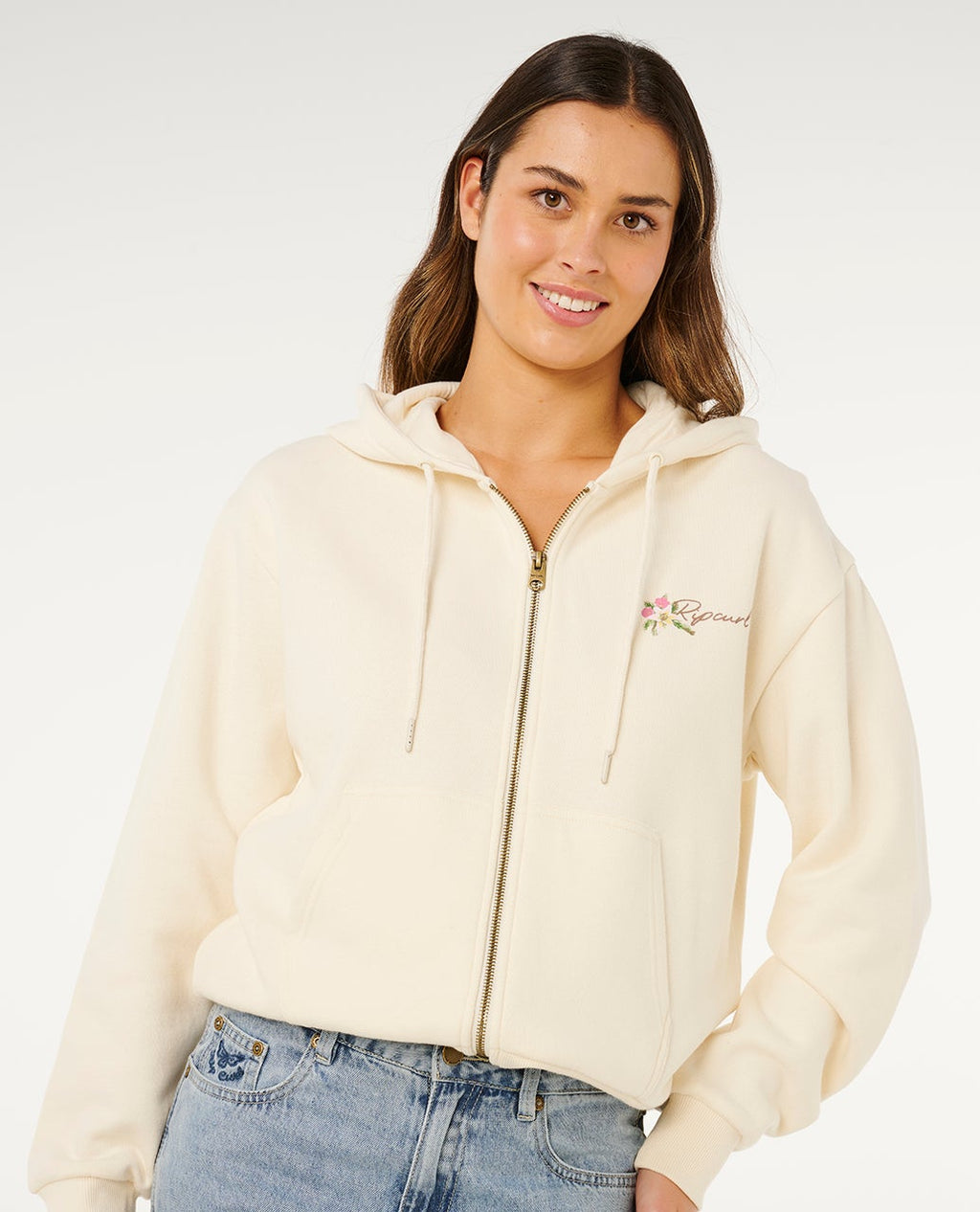 Poolside Zip-Up Graphic Hoodie