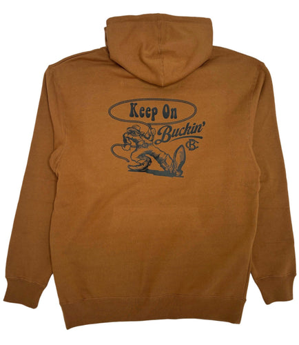 Keep On Buckin' Saddle Brown Hoodie
