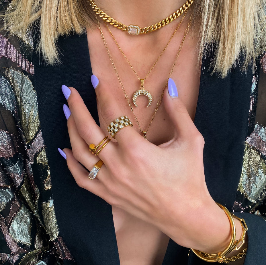 Checked Out CZ Cocktail Ring