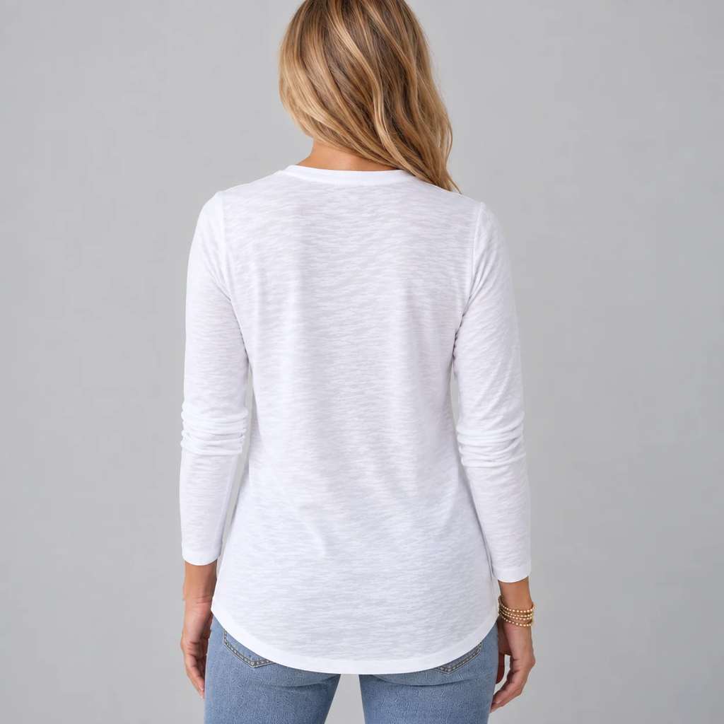 CYA White L/S Tee