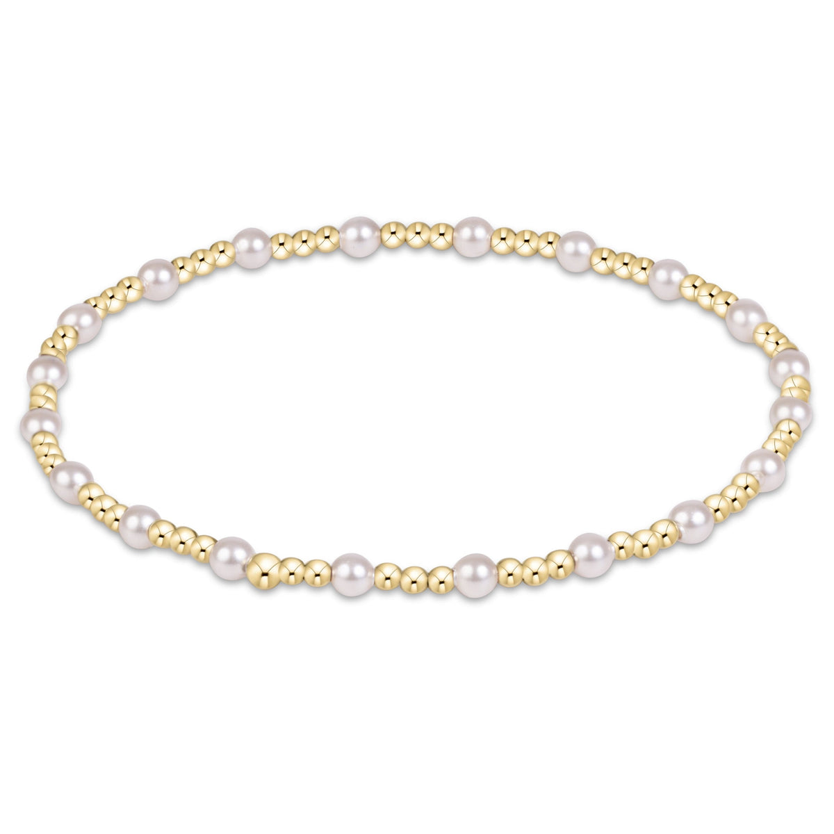 Classic Gold Sincerity Pearl 3mm Bracelet