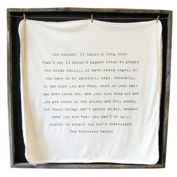 Velveteen Rabbit Heirloom Baby Blanket