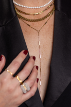 Regina Gold Lariat Necklace