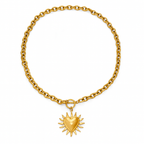 Blazing Heart Toggle Necklace