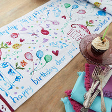 Happy Birthday Watercolor Runner