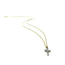 14K Gold & Diamonds Petite Cross Necklace