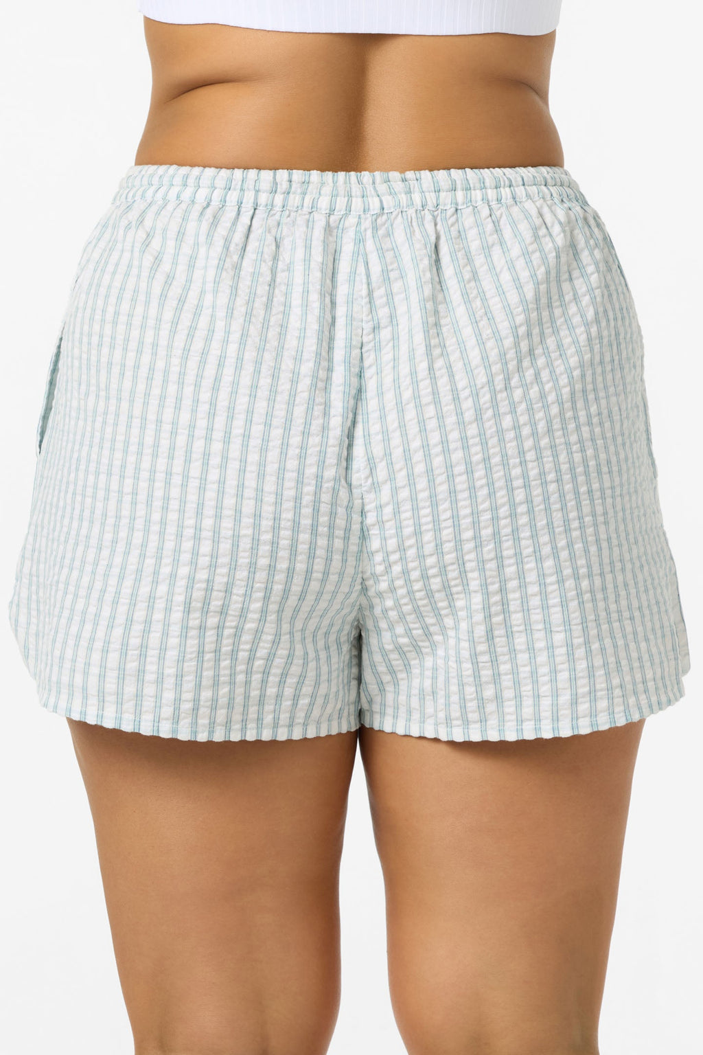 Millie Winter White Seersucker Beach Short