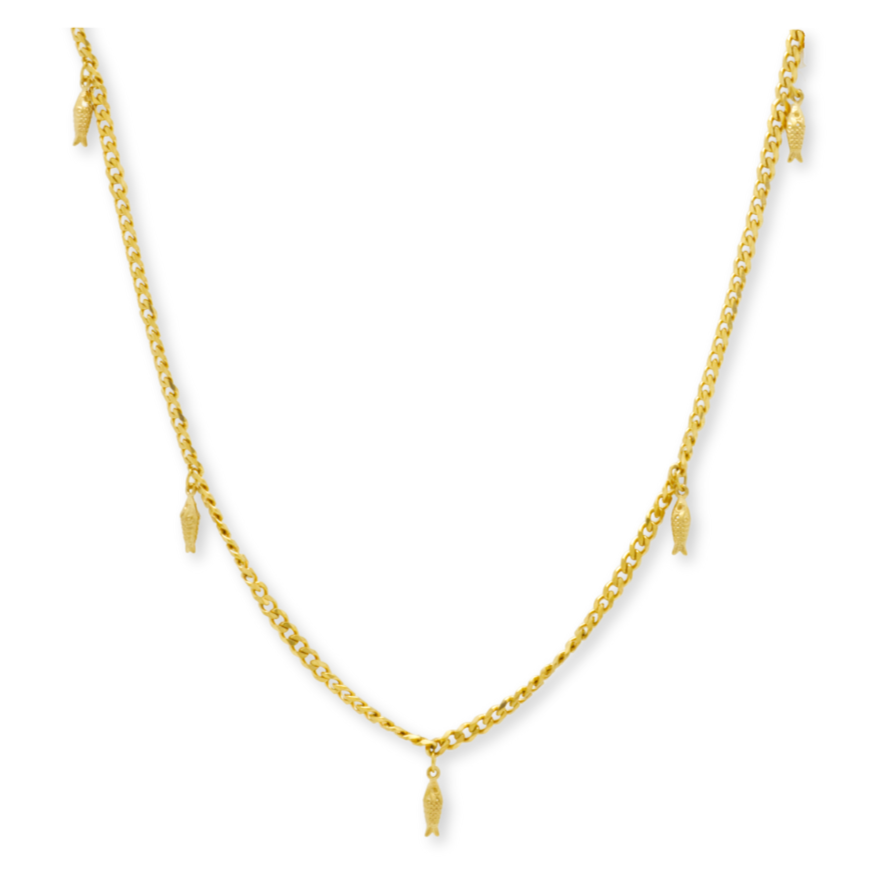 Pescaditos Charms Gold Necklace