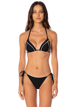 Midnight Black Shining Bikini Bottom