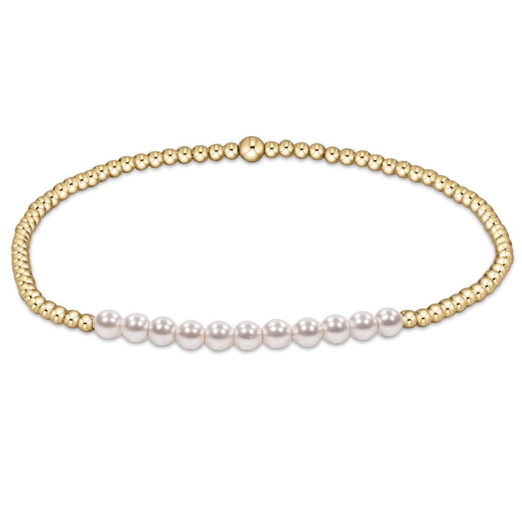 Bliss Pearl Gold 3MM Bead Bracelet