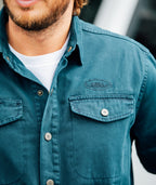McCaffrey Navy Button-Up Work Shirt