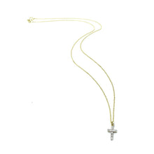 14K Gold & Diamonds Petite Cross Necklace