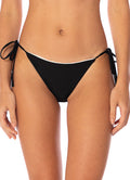Midnight Black Shining Bikini Bottom