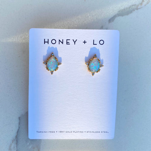Calypso Opal Teardrop Studs