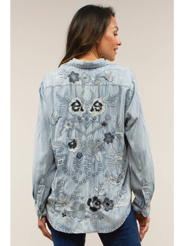 Amara Embroidered Denim Shirt