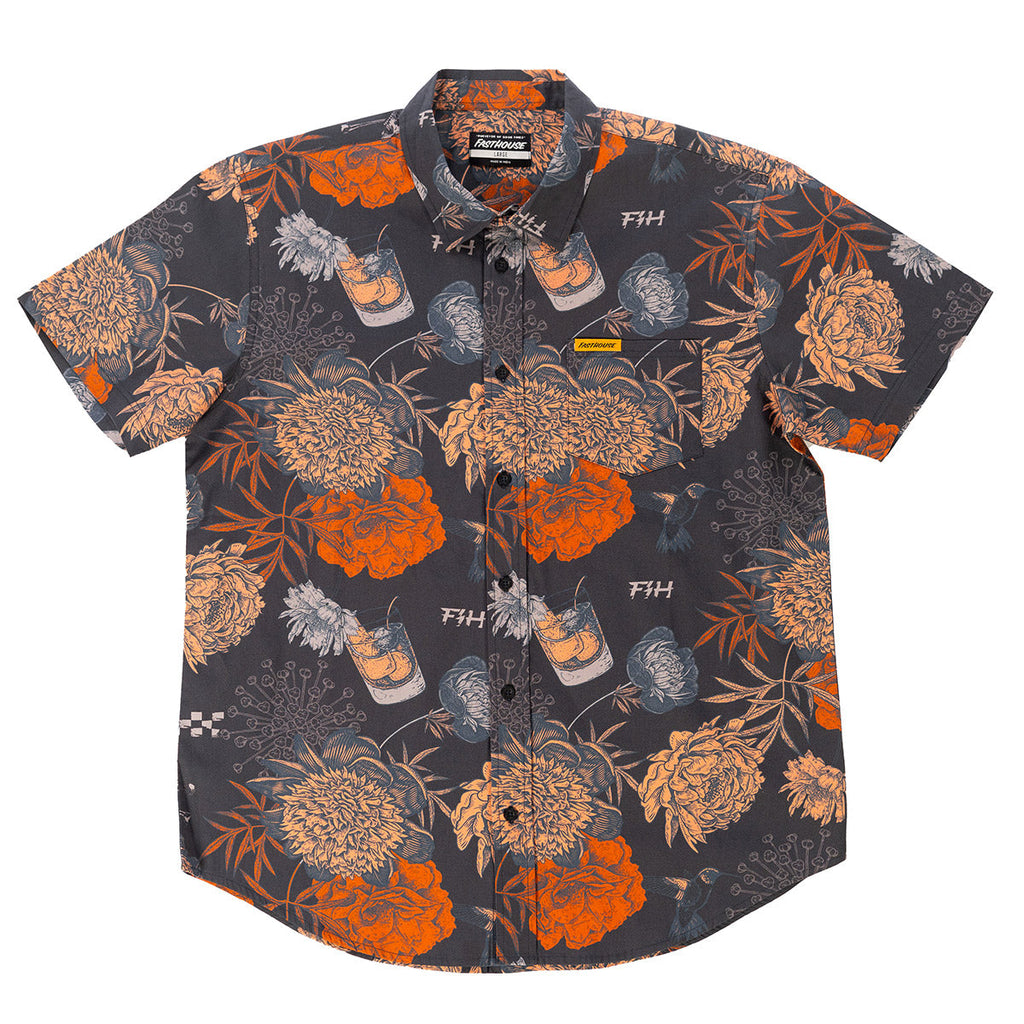 Scene Vintage Black Button-Up Shirt