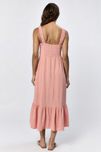 Chasity Terracotta Crochet Dress