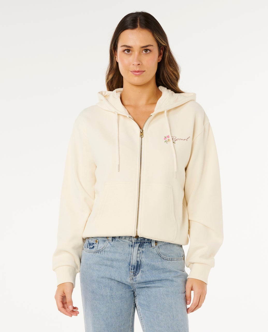 Poolside Zip-Up Graphic Hoodie
