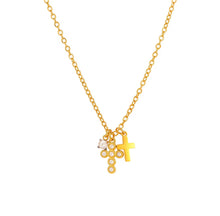 Cross Charm Trio Necklace