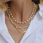 Pearl & Gold Twist Necklace