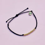 Harper Black/Gold Bead String Bracelet