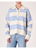 Sofia Stripe Polo Sweater