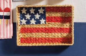 Woven American Flag Tray