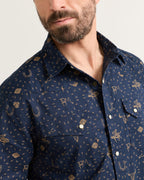 Laramie Western Navy Snap Shirt