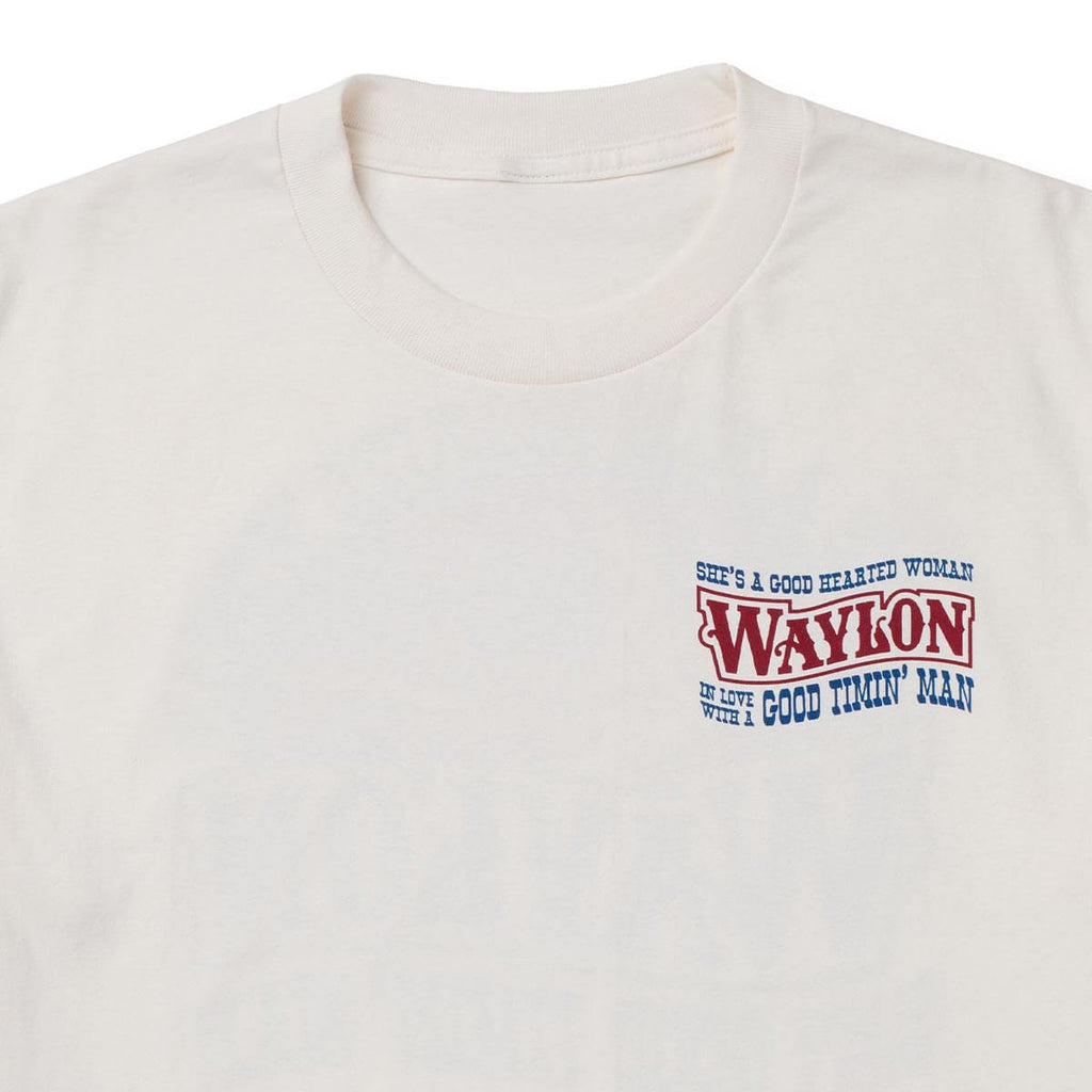 Waylon Jennings Good Hearted Woman Vintage White Tee