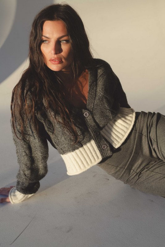 Carrie Cable Crop Cardigan