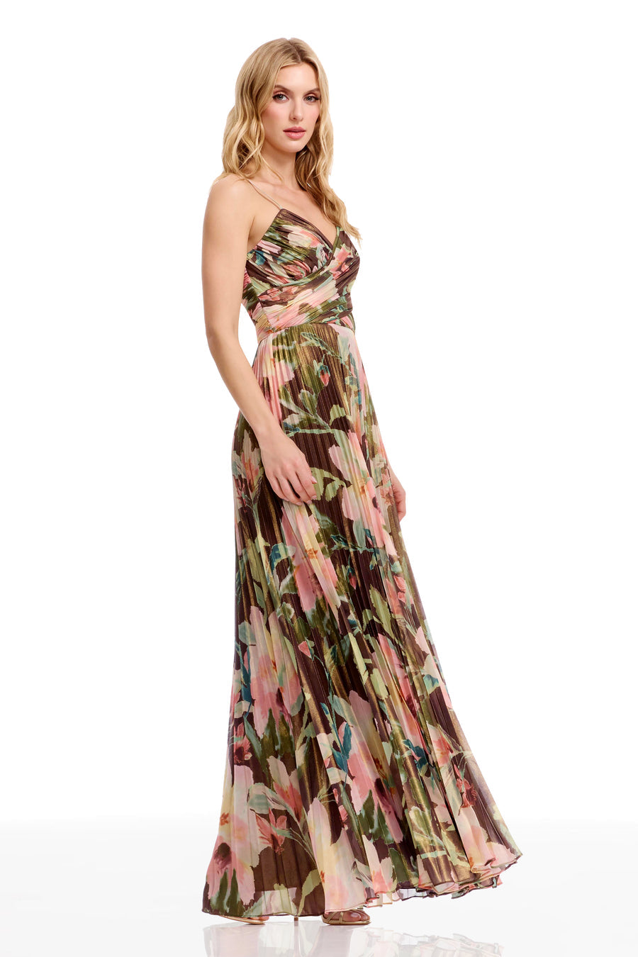 Aspen Mocha Floral Gown