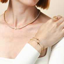 Luminous Cross CZ Tennis Bracelet