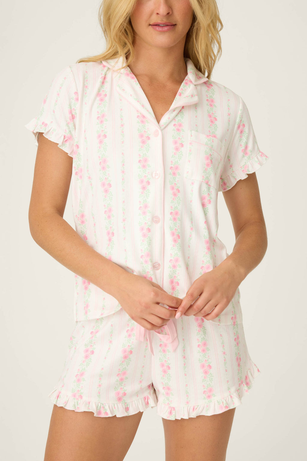 Roses Are Pink Pointelle PJ Set