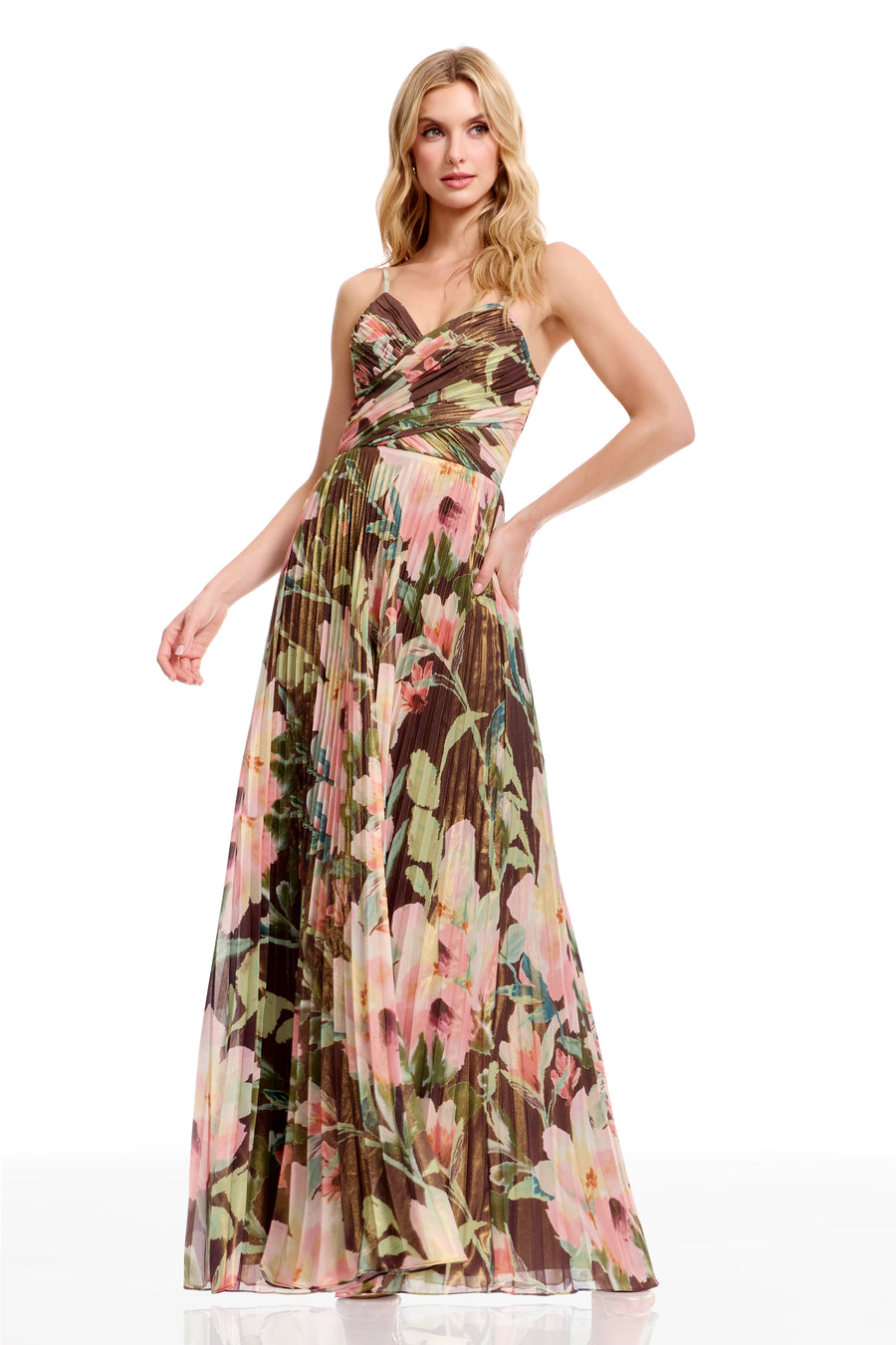 Aspen Mocha Floral Gown