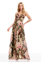 Aspen Mocha Floral Gown