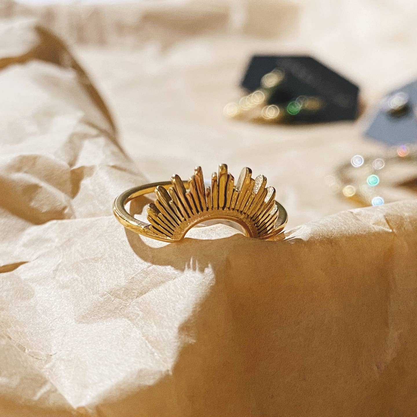 Sunrise Gold Stacker Ring